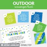 Scavenger clues treasure printable editable clue mypartydesign
